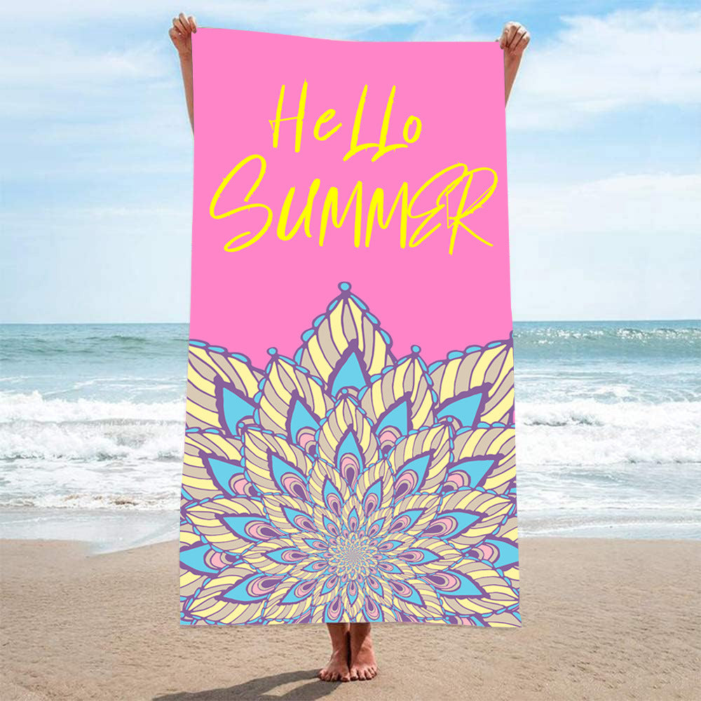 GiftoLuck Summer Time Animals Print Sand Free Beach Towel Quick Dry Holiday Travel Swimming Bath Towel