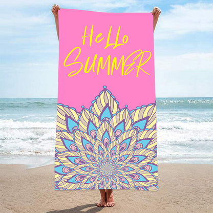 GiftoLuck Summer Time Animals Print Sand Free Beach Towel Quick Dry Holiday Travel Swimming Bath Towel