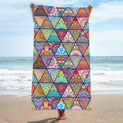 GiftoLuck Summer Time Animals Print Sand Free Beach Towel Quick Dry Holiday Travel Swimming Bath Towel