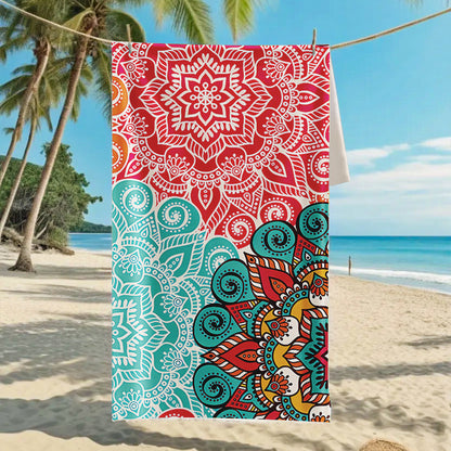 GiftoLuck Summer Time Animals Print Sand Free Beach Towel Quick Dry Holiday Travel Swimming Bath Towel