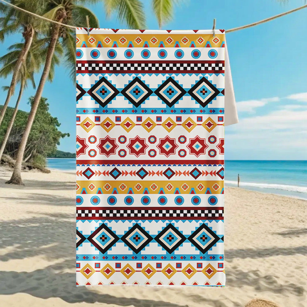 GiftoLuck Summer Time Animals Print Sand Free Beach Towel Quick Dry Holiday Travel Swimming Bath Towel