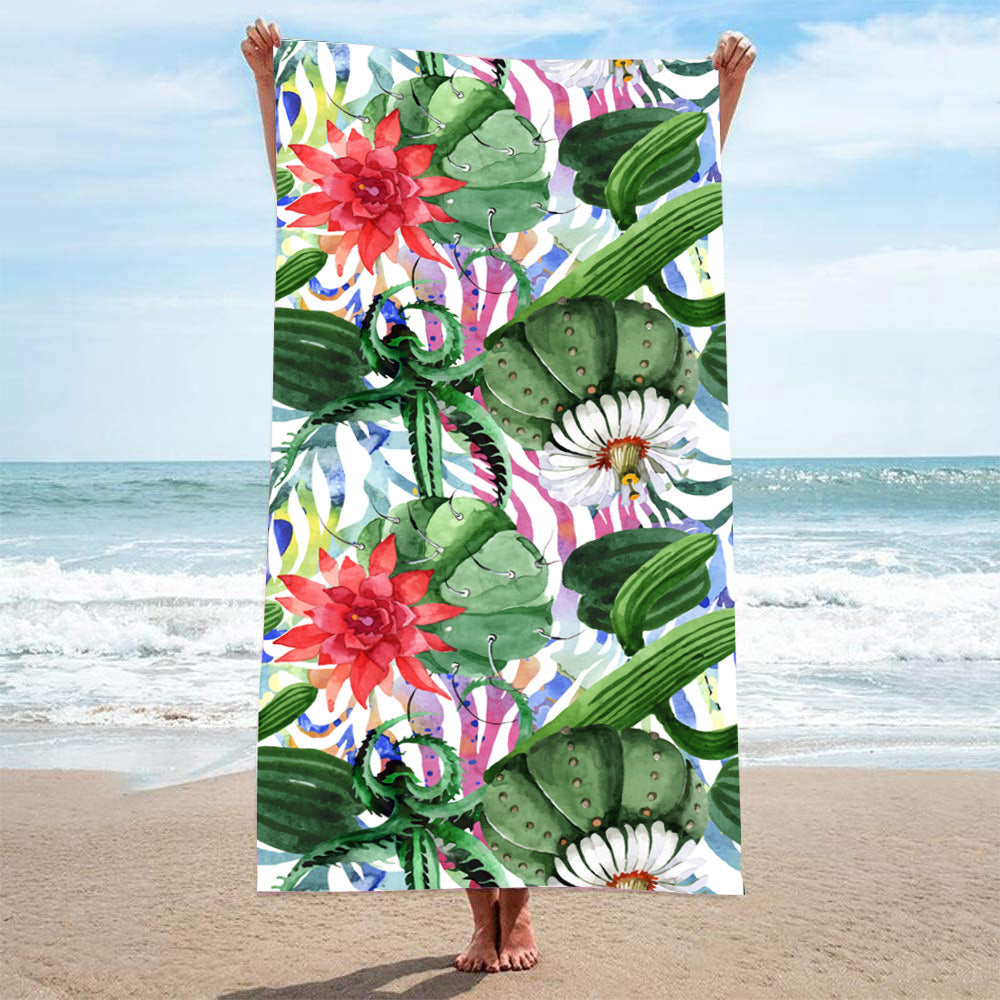 GiftoLuck Summer Time Animals Print Sand Free Beach Towel Quick Dry Holiday Travel Swimming Bath Towel