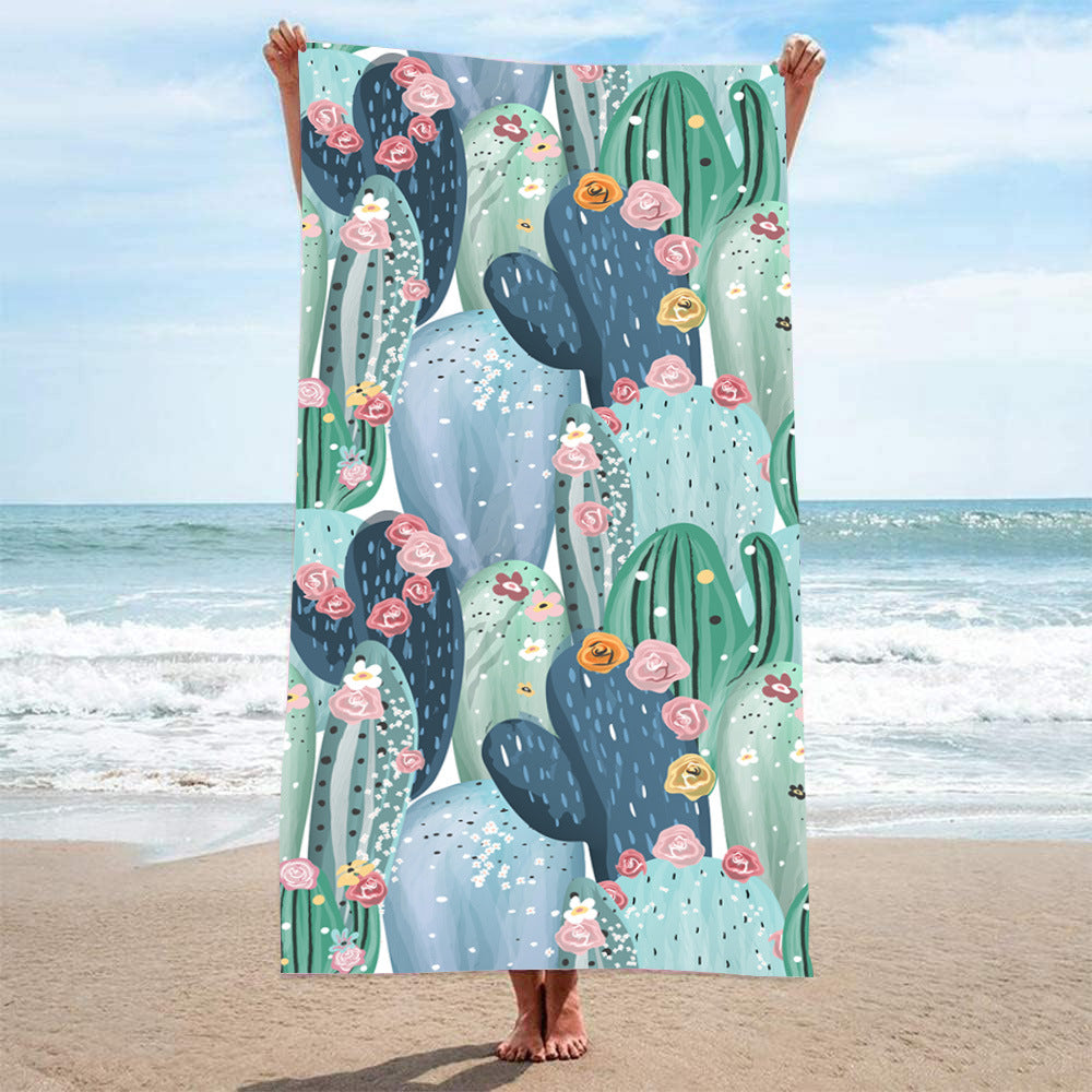 GiftoLuck Summer Time Animals Print Sand Free Beach Towel Quick Dry Holiday Travel Swimming Bath Towel
