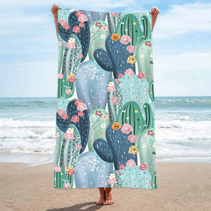 GiftoLuck Summer Time Animals Print Sand Free Beach Towel Quick Dry Holiday Travel Swimming Bath Towel