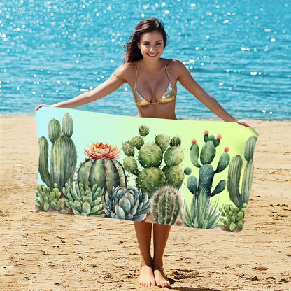 GiftoLuck Summer Time Animals Print Sand Free Beach Towel Quick Dry Holiday Travel Swimming Bath Towel