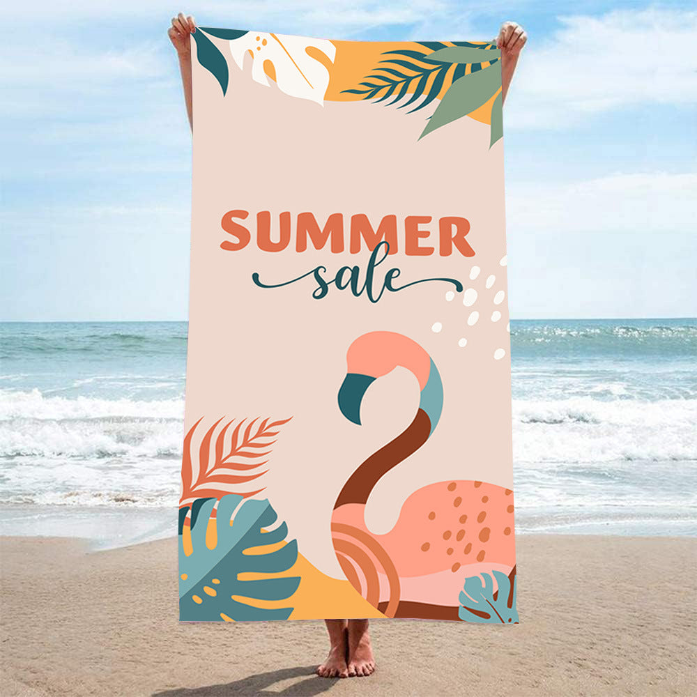 GiftoLuck Summer Time Animals Print Sand Free Beach Towel Quick Dry Holiday Travel Swimming Bath Towel