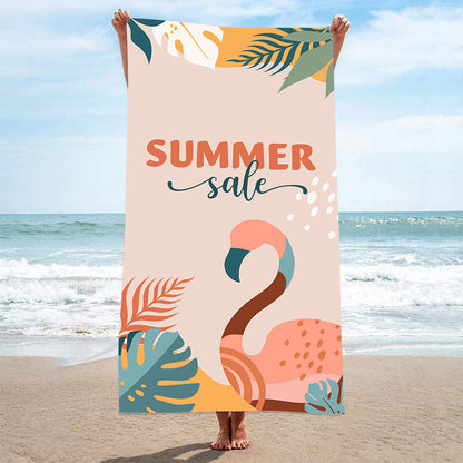 GiftoLuck Summer Time Animals Print Sand Free Beach Towel Quick Dry Holiday Travel Swimming Bath Towel