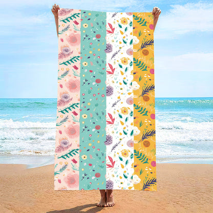 GiftoLuck Summer Time Animals Print Sand Free Beach Towel Quick Dry Holiday Travel Swimming Bath Towel