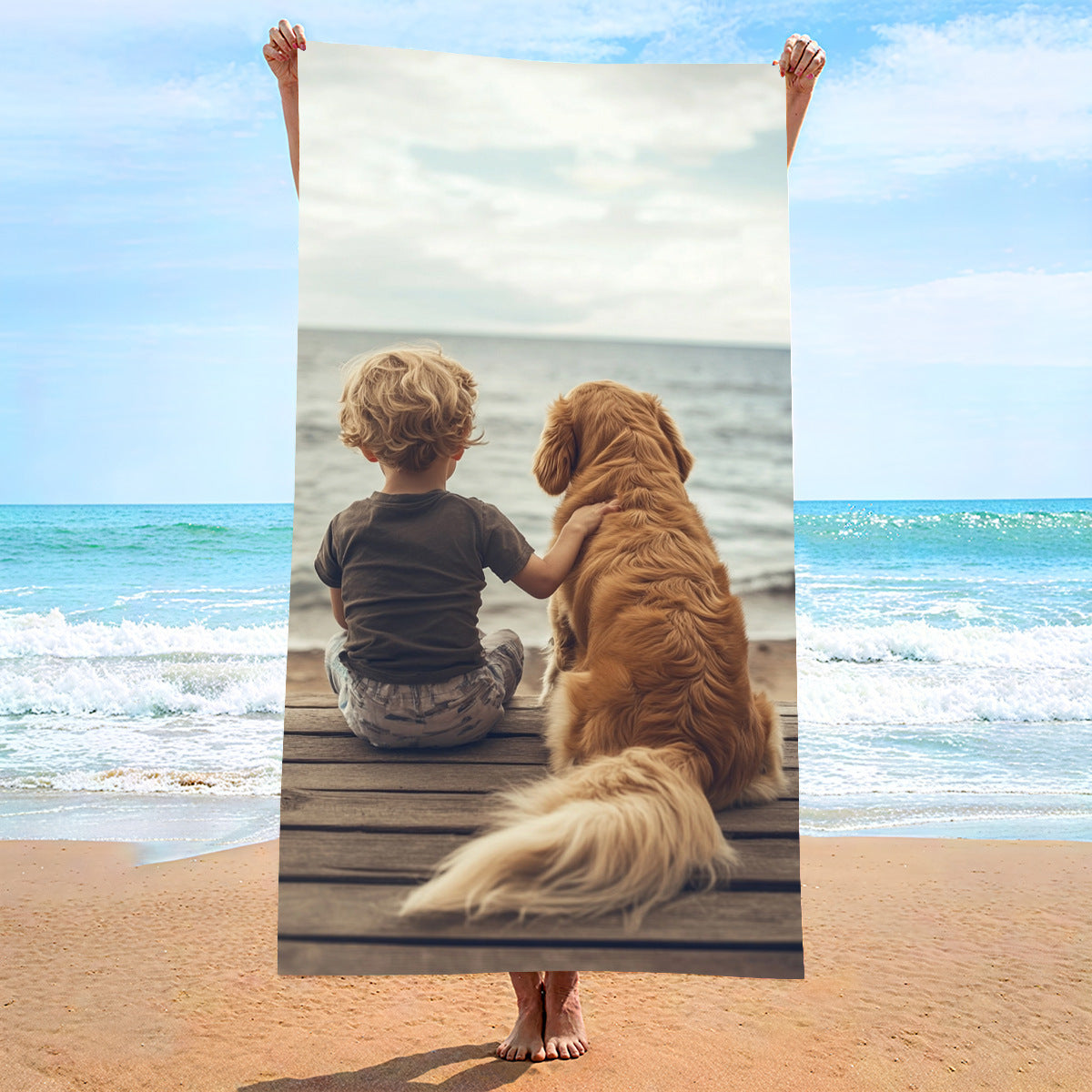 GiftoLuck Summer Time Animals Print Sand Free Beach Towel Quick Dry Holiday Travel Swimming Bath Towel