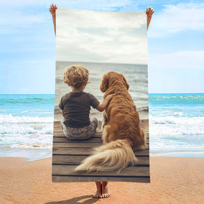 GiftoLuck Summer Time Animals Print Sand Free Beach Towel Quick Dry Holiday Travel Swimming Bath Towel