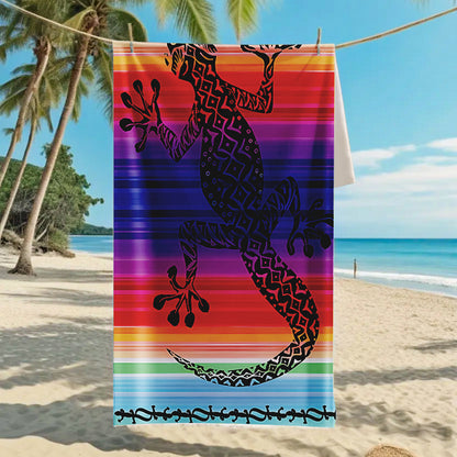 GiftoLuck Summer Time Animals Print Sand Free Beach Towel Quick Dry Holiday Travel Swimming Bath Towel