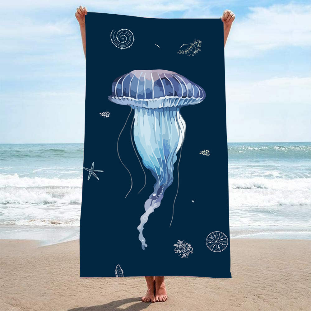 GiftoLuck Summer Time Animals Print Sand Free Beach Towel Quick Dry Holiday Travel Swimming Bath Towel