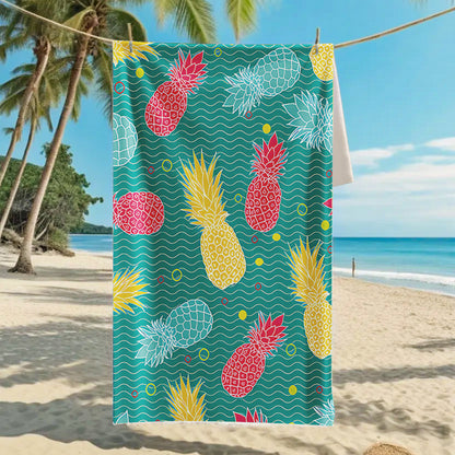 GiftoLuck Summer Time Animals Print Sand Free Beach Towel Quick Dry Holiday Travel Swimming Bath Towel