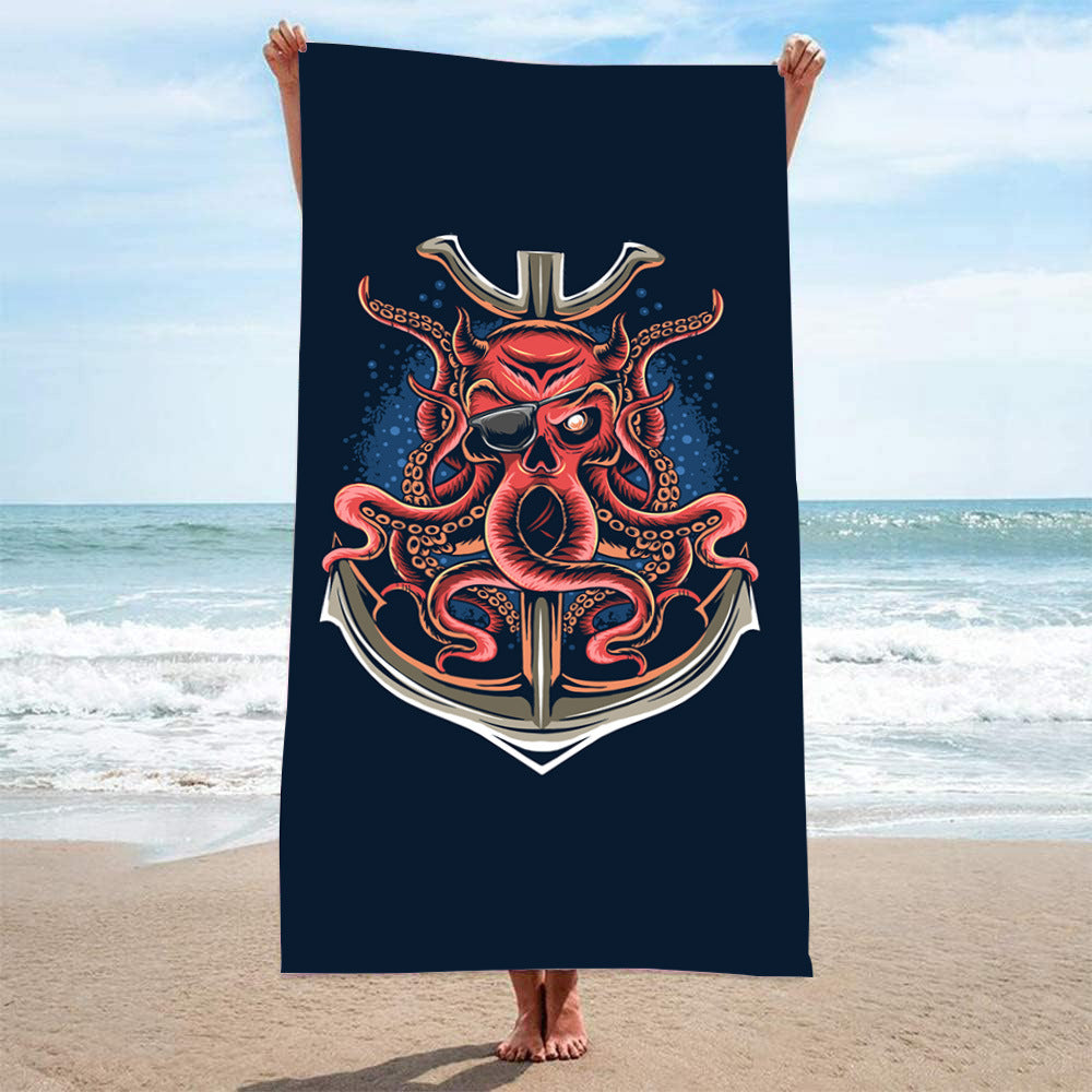 GiftoLuck Summer Time Animals Print Sand Free Beach Towel Quick Dry Holiday Travel Swimming Bath Towel