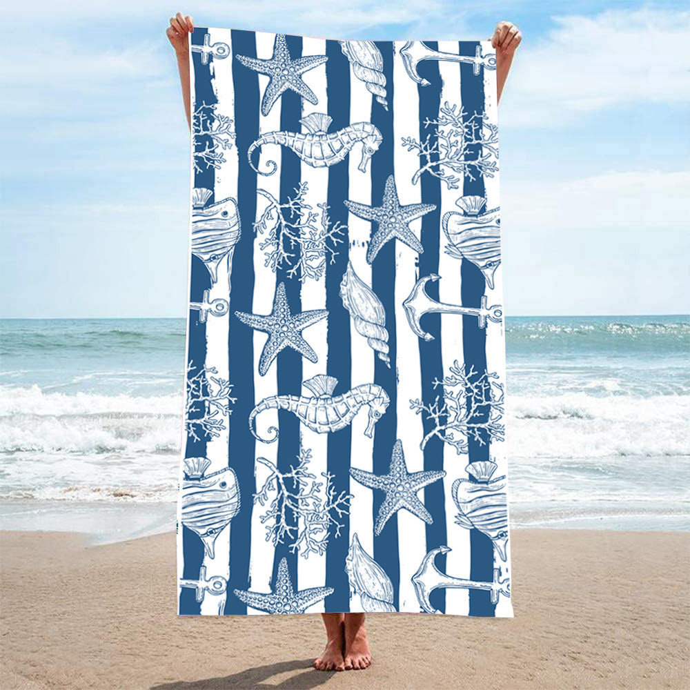 GiftoLuck Summer Time Animals Print Sand Free Beach Towel Quick Dry Holiday Travel Swimming Bath Towel