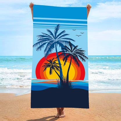 GiftoLuck Summer Time Animals Print Sand Free Beach Towel Quick Dry Holiday Travel Swimming Bath Towel