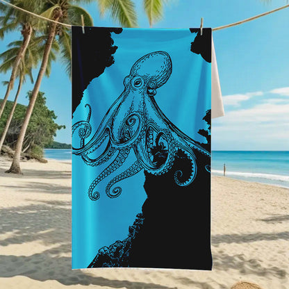 GiftoLuck Summer Time Animals Print Sand Free Beach Towel Quick Dry Holiday Travel Swimming Bath Towel