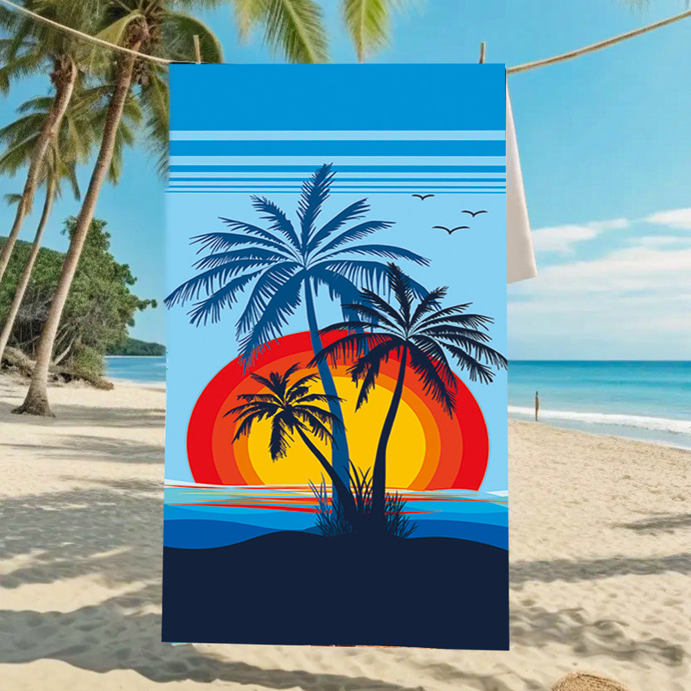 GiftoLuck Summer Time Animals Print Sand Free Beach Towel Quick Dry Holiday Travel Swimming Bath Towel