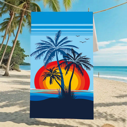 GiftoLuck Summer Time Animals Print Sand Free Beach Towel Quick Dry Holiday Travel Swimming Bath Towel