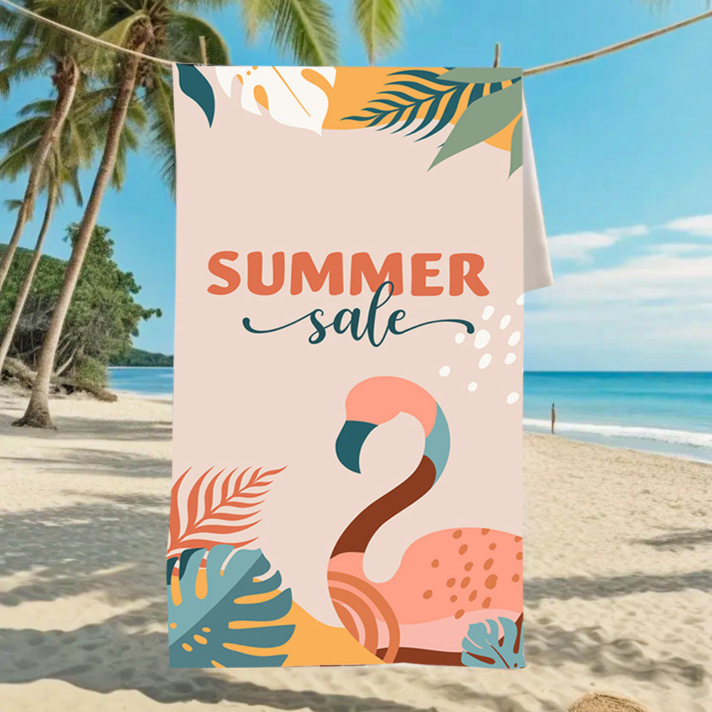 GiftoLuck Summer Time Animals Print Sand Free Beach Towel Quick Dry Holiday Travel Swimming Bath Towel