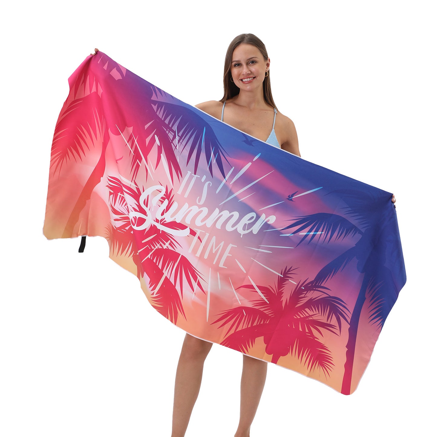 GiftoLuck Summer Time Animals Print Sand Free Beach Towel Quick Dry Holiday Travel Swimming Bath Towel