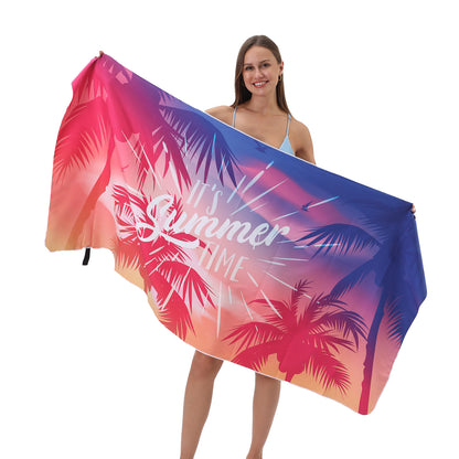 GiftoLuck Summer Time Animals Print Sand Free Beach Towel Quick Dry Holiday Travel Swimming Bath Towel