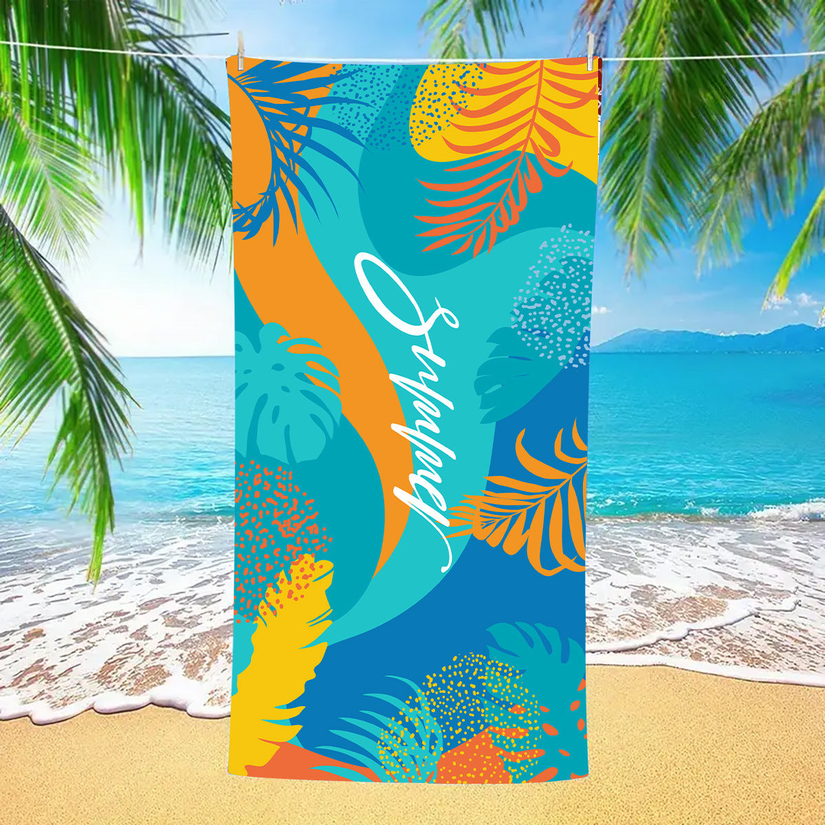 GiftoLuck Summer Time Animals Print Sand Free Beach Towel Quick Dry Holiday Travel Swimming Bath Towel