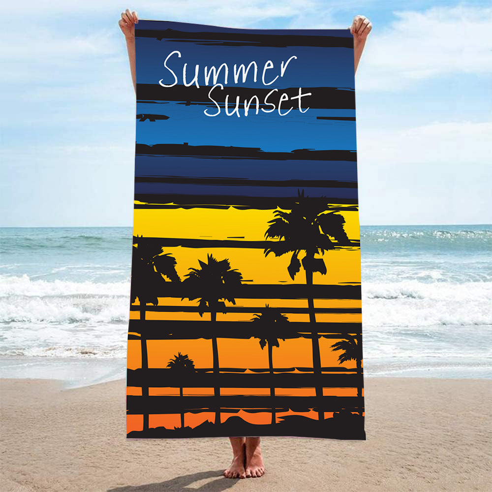 GiftoLuck Summer Time Animals Print Sand Free Beach Towel Quick Dry Holiday Travel Swimming Bath Towel