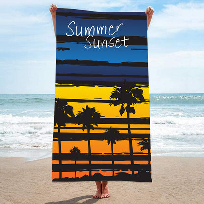 GiftoLuck Summer Time Animals Print Sand Free Beach Towel Quick Dry Holiday Travel Swimming Bath Towel