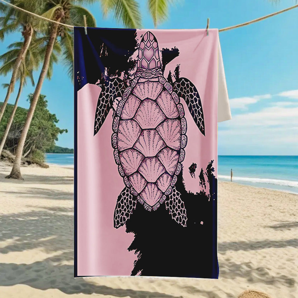GiftoLuck Summer Time Animals Print Sand Free Beach Towel Quick Dry Holiday Travel Swimming Bath Towel