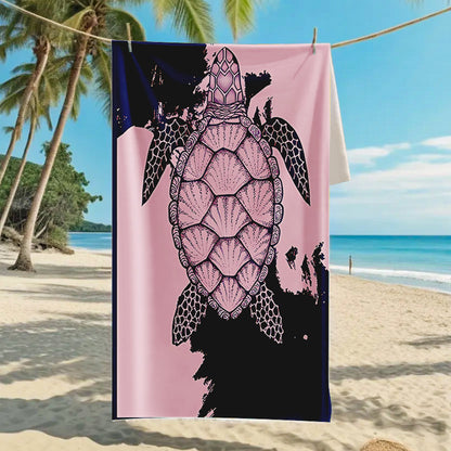 GiftoLuck Summer Time Animals Print Sand Free Beach Towel Quick Dry Holiday Travel Swimming Bath Towel