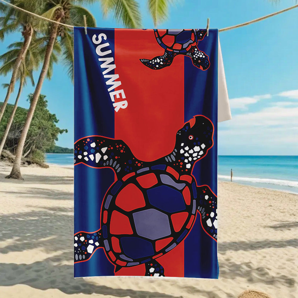 GiftoLuck Summer Time Animals Print Sand Free Beach Towel Quick Dry Holiday Travel Swimming Bath Towel