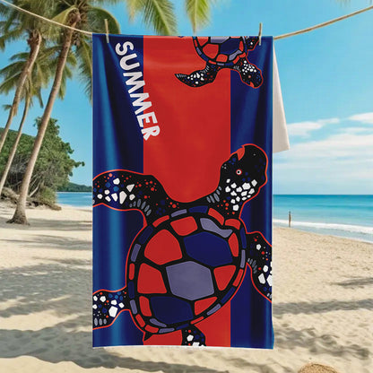 GiftoLuck Summer Time Animals Print Sand Free Beach Towel Quick Dry Holiday Travel Swimming Bath Towel