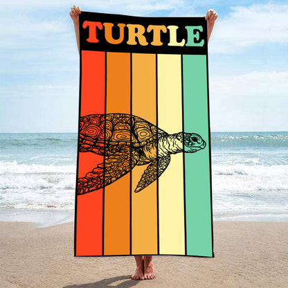 GiftoLuck Summer Time Animals Print Sand Free Beach Towel Quick Dry Holiday Travel Swimming Bath Towel