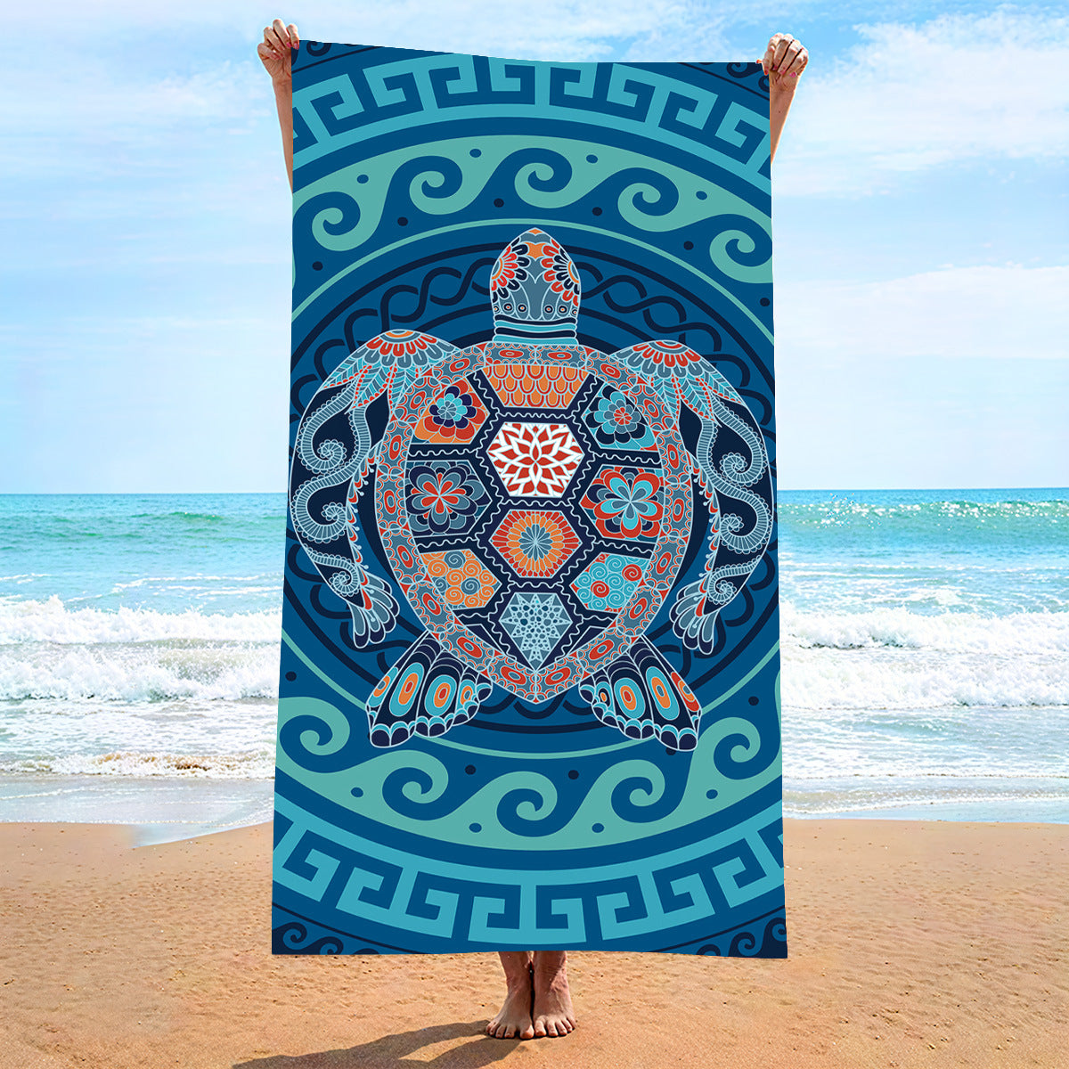 GiftoLuck Summer Time Animals Print Sand Free Beach Towel Quick Dry Holiday Travel Swimming Bath Towel