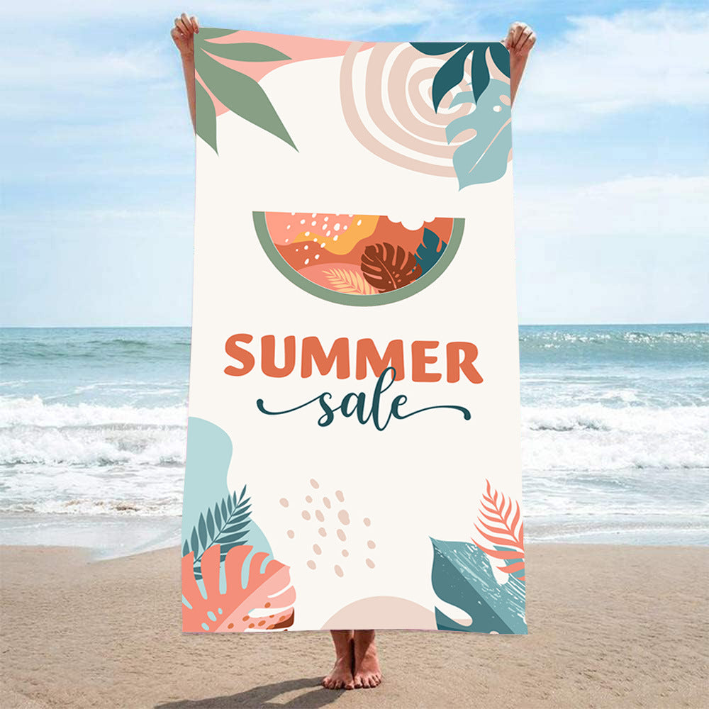 GiftoLuck Summer Time Animals Print Sand Free Beach Towel Quick Dry Holiday Travel Swimming Bath Towel