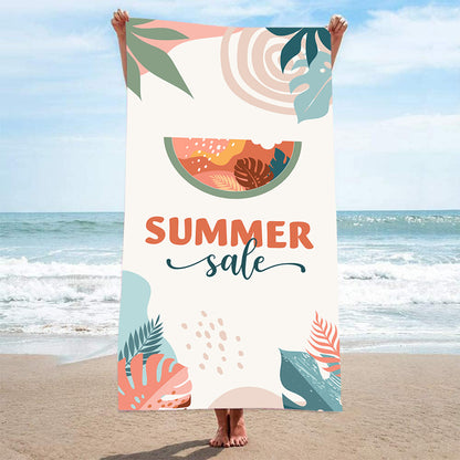 GiftoLuck Summer Time Animals Print Sand Free Beach Towel Quick Dry Holiday Travel Swimming Bath Towel