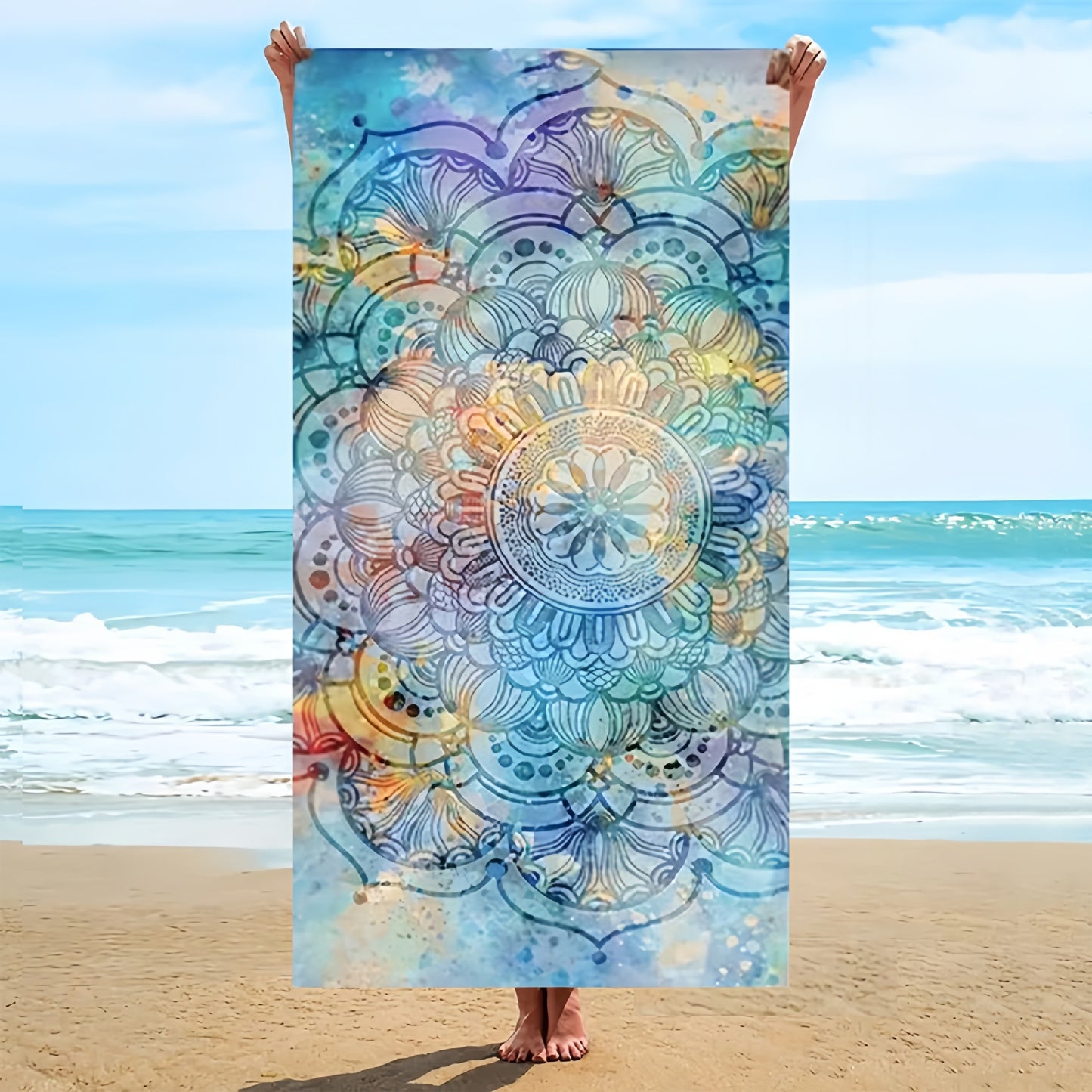 GiftoLuck Bohemian Style Quick Dry Beach Towel Lightweight Holiday Travel Essential