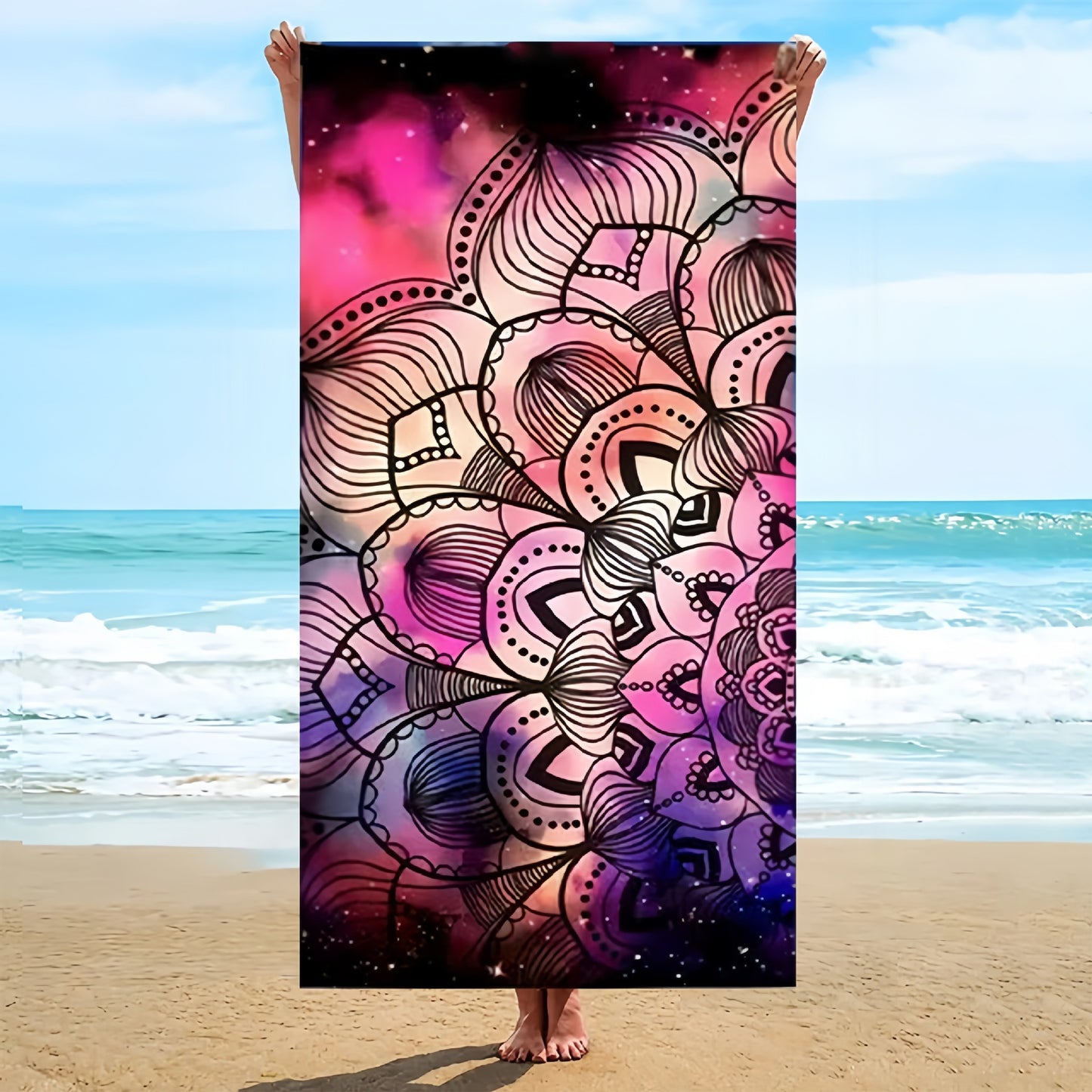 GiftoLuck Bohemian Style Quick Dry Beach Towel Lightweight Holiday Travel Essential