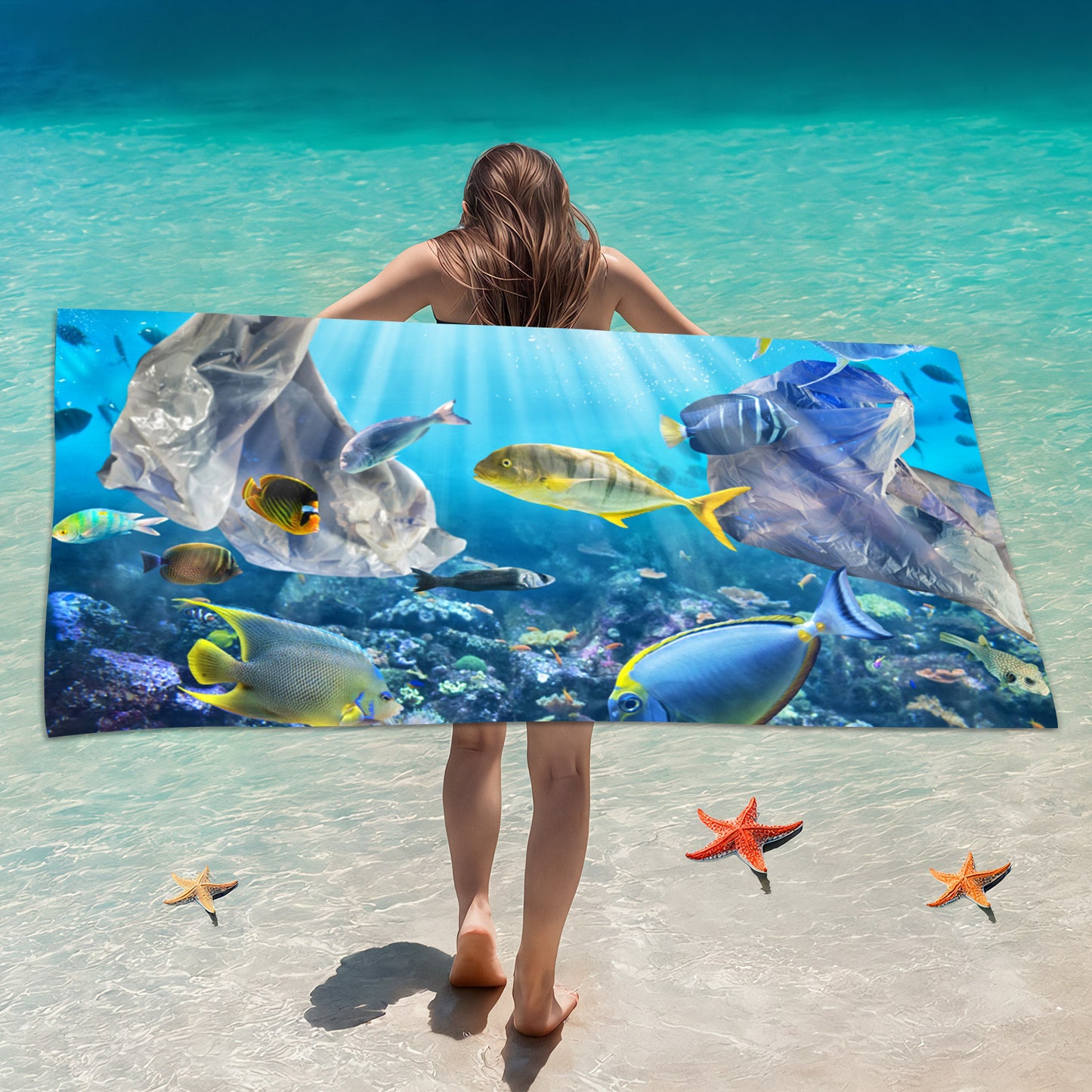 GiftoLuck Ocean Animals Beach Towel Quick Dry Soft Summer Swimming Pool Travel Towel