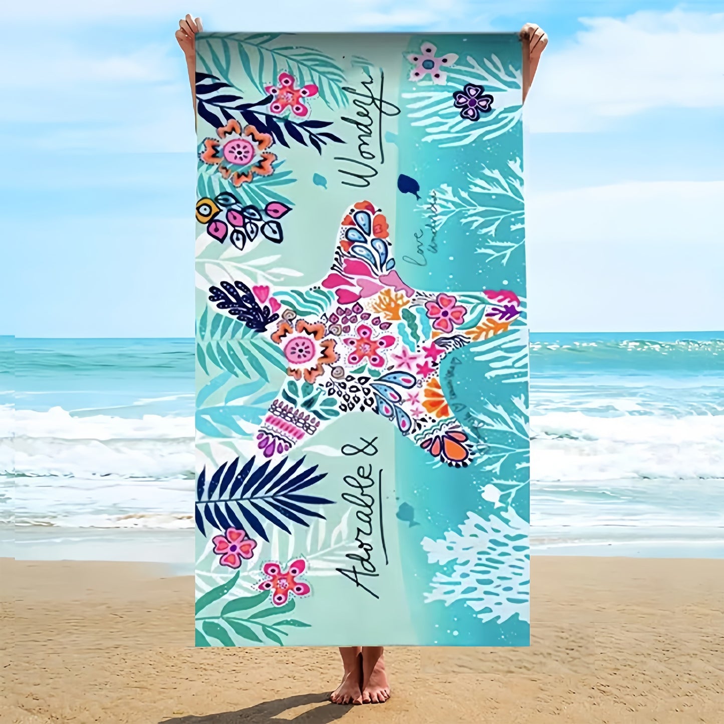 GiftoLuck Ocean Animals Beach Towel Quick Dry Soft Summer Swimming Pool Travel Towel