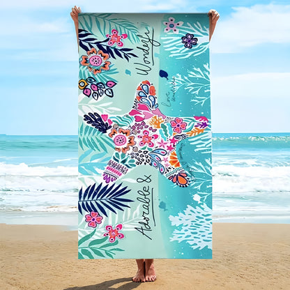 GiftoLuck Ocean Animals Beach Towel Quick Dry Soft Summer Swimming Pool Travel Towel