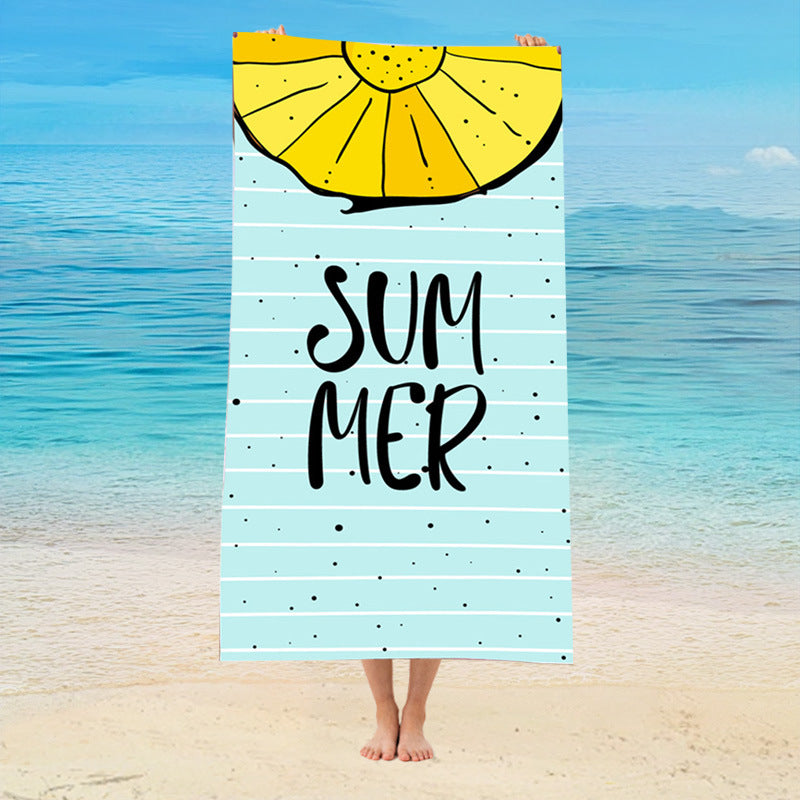 GiftoLuck Colorful Floral Print Quick Dry Beach Towel Soft Summer Holiday Travel Bath Towel