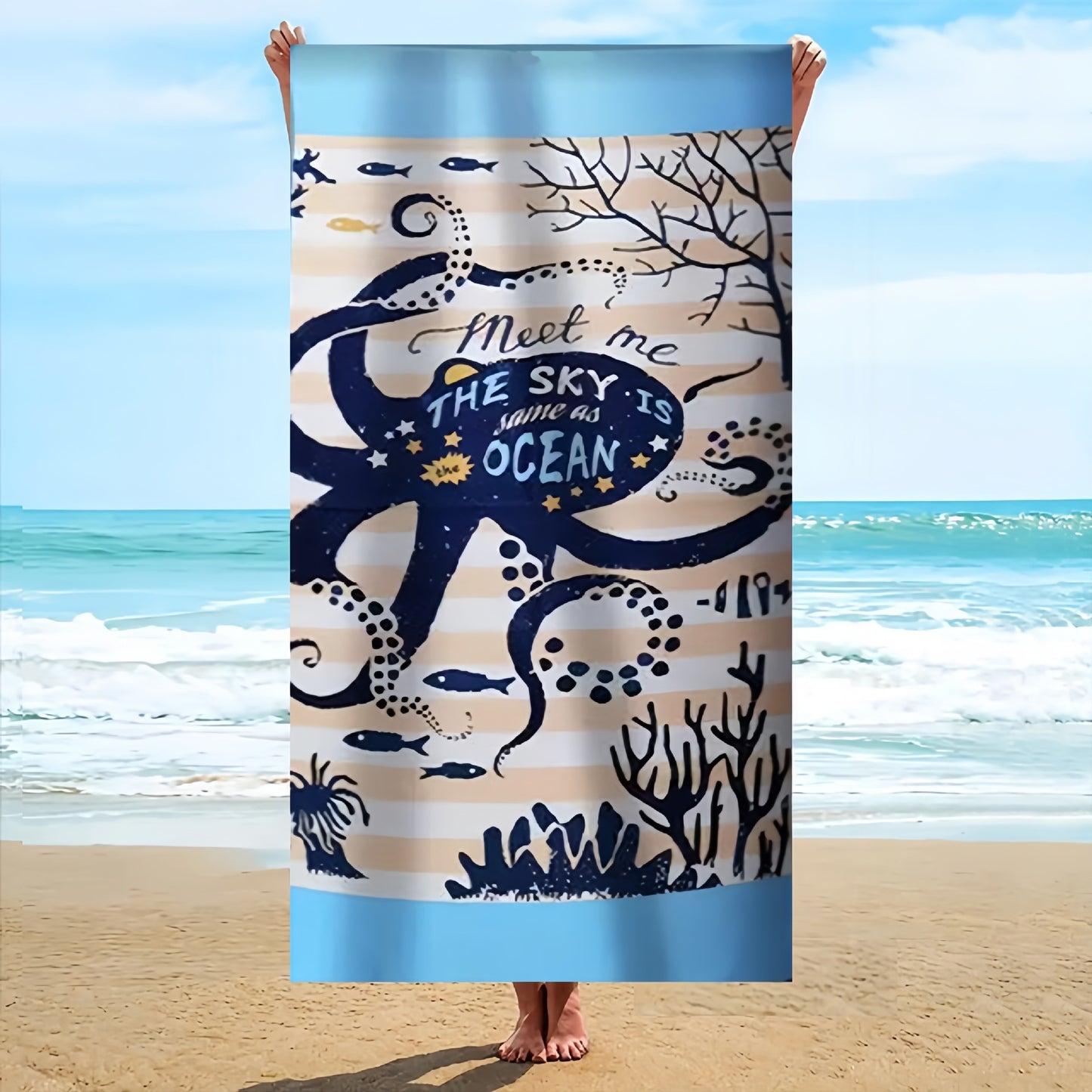 GiftoLuck Ocean Animals Beach Towel Quick Dry Soft Summer Swimming Pool Travel Towel