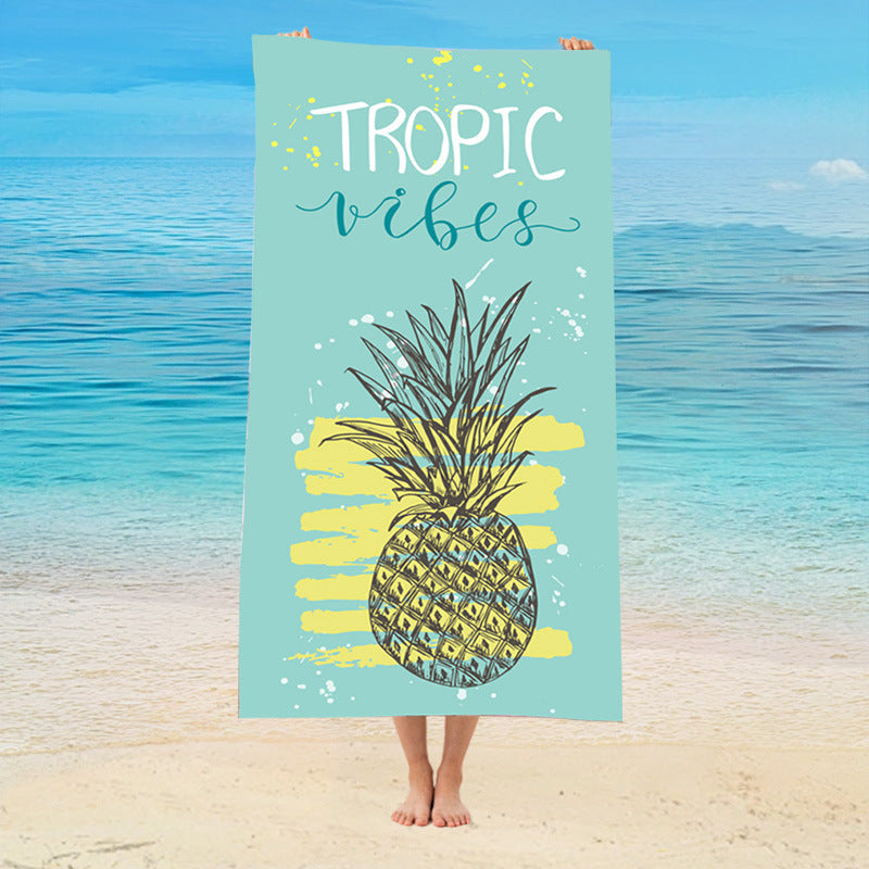 GiftoLuck Colorful Floral Print Quick Dry Beach Towel Soft Summer Holiday Travel Bath Towel