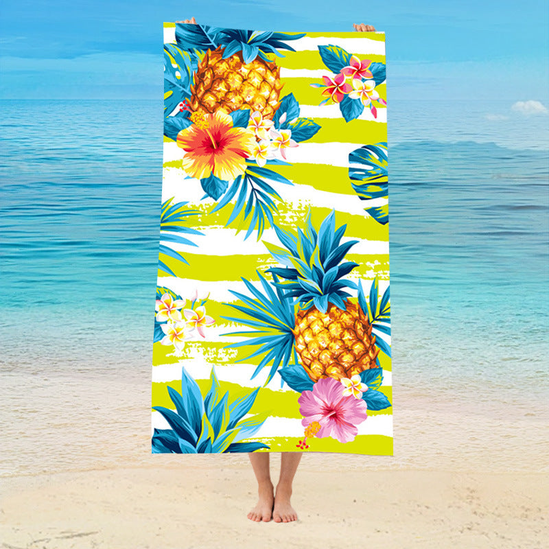 GiftoLuck Colorful Floral Print Quick Dry Beach Towel Soft Summer Holiday Travel Bath Towel