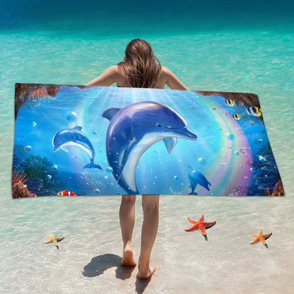 GiftoLuck Ocean Animals Beach Towel Quick Dry Soft Summer Swimming Pool Travel Towel