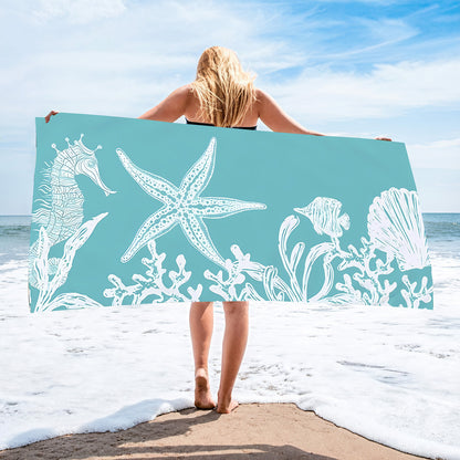 GiftoLuck Ocean Animals Beach Towel Quick Dry Soft Summer Swimming Pool Travel Towel