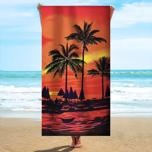GiftoLuck Summer Beach Towel Quick Dry Coconut Tree Holiday Travel Swimming Beach Towel