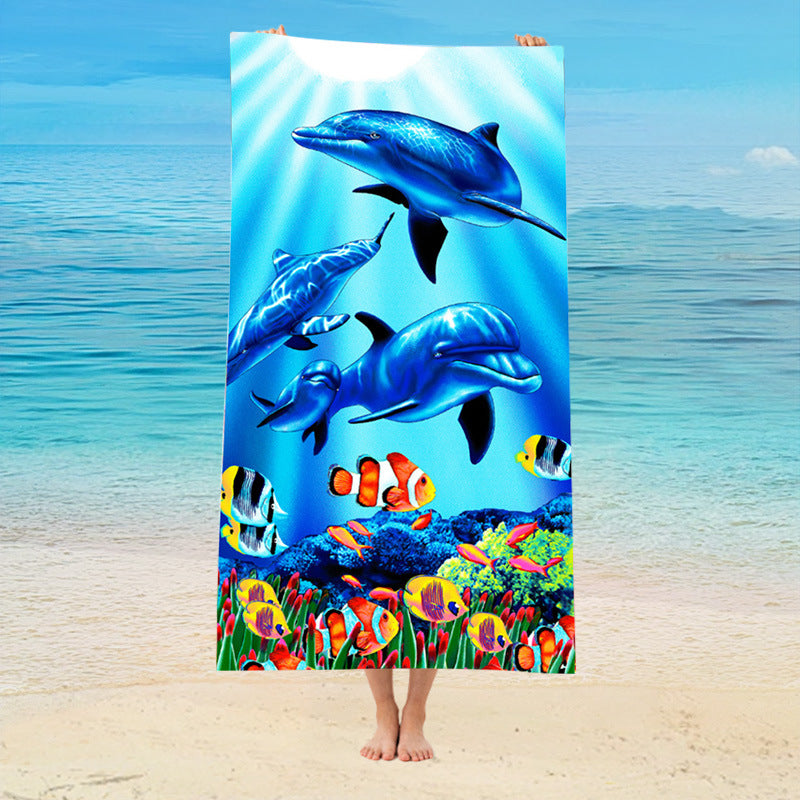GiftoLuck Ocean Animals Beach Towel Quick Dry Soft Summer Swimming Pool Travel Towel